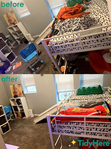 Bedroom Cleaning Before and After