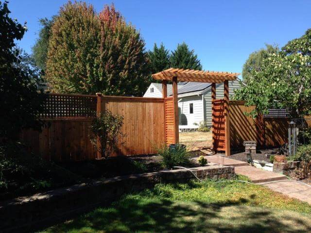 solid cedar wood fence 1