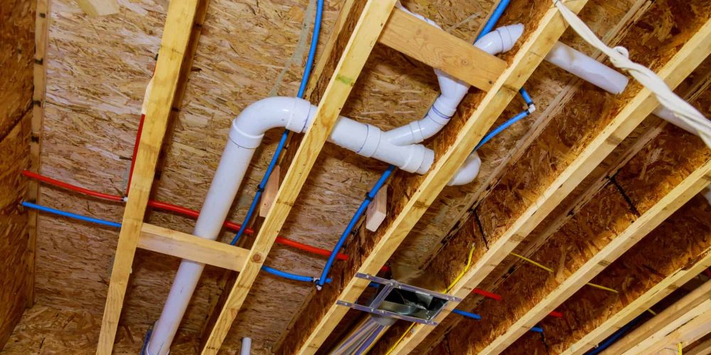 Plumbing system in a new home