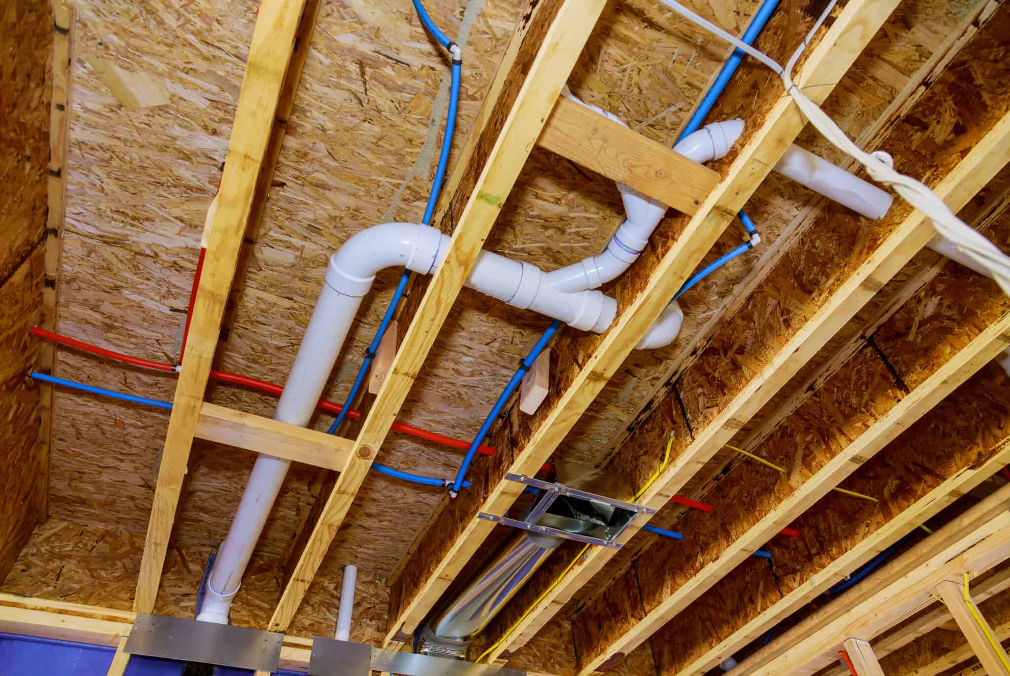 Plumbing system in a new home